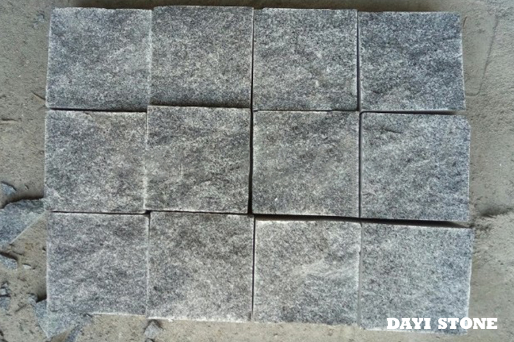 Cubes Dark Grey Granite G654 Top Natural Split others sawn 10x10x6cm